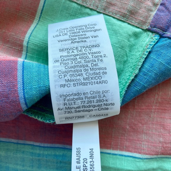 J Crew Crewcuts plaid dress with ruffled sleeves, Girls size 6-7, NWT - Picture 11 of 11